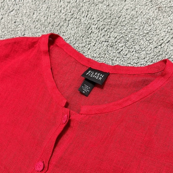 Eileen Fisher Ruby red shirt - Picture 2 of 7
